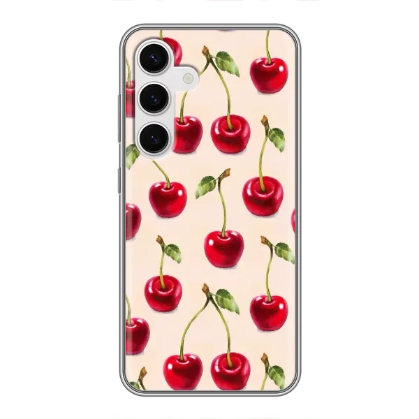 Чохол з принтом «Черешня» для Samsung Galaxy S24