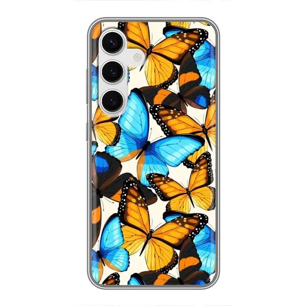 Чехол с принтом «Яркие бабочки» для Samsung Galaxy S24
