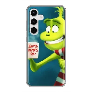 Різдвяні Чохли для Samsung Galaxy S24 (VPrint) (Зелений Грінч)
