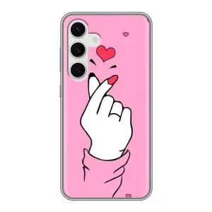 Чохол з принтом для Samsung Galaxy S24 (AlphaPrint - Знак сердечка) (Знак Love)