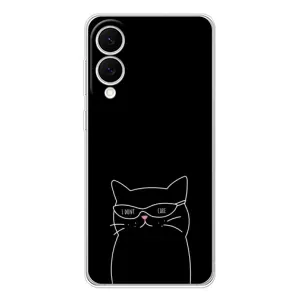 Чехол с рисунком кот на Samsung Galaxy S25 Edge (Равнодушный кот)