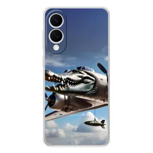 Чехол с мемом Тралалело тралала на Samsung Galaxy S25 Edge (Бомбардиро крокодило)