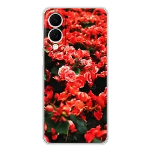 Чехлы с Цветами для Samsung Galaxy S25 Edge (VPrint) (Цветы красные)