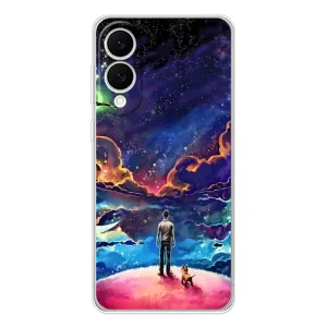 Космические Чехлы для Самсунг Галакси С25 Эдж (VPrint) (Галактический вид)