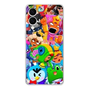 Чехлы Brawl Stars для Samsung Galaxy S25 Edge (AlphaPrint) (Герои Бравл Старс)