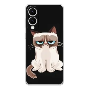 Чехол с принтом для Samsung Galaxy S25 Edge (AlphaPrint) Модные коты (Грустный кот)