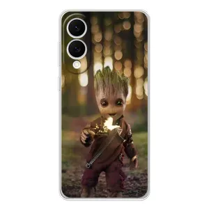 Чехол МАРВЕЛ для Самсунг Галакси С25 Эдж (AlphaPrint) (I am Groot)