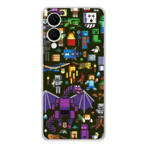 Чехол Майнкрафт на Samsung Galaxy S25 Edge (AlphaPrint) Minecraft (Коллаж Майнкрафт)