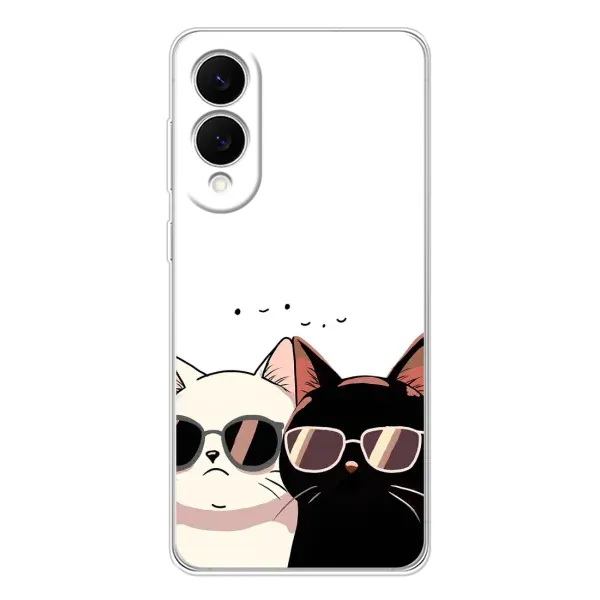 Чохол з принтом «Коти в окулярах» для Samsung Galaxy S25 Edge
