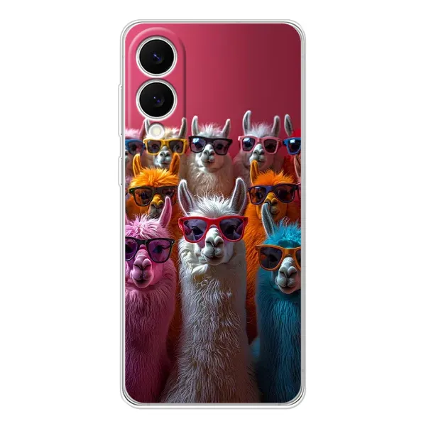 Чохол з принтом «Лами в окулярах» для Samsung Galaxy S25 Edge Чохол з принтом «Лами в окулярах» для Samsung Galaxy S25 Edge