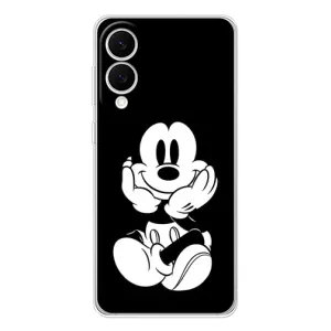 Эксклюзивный чехол для Samsung Galaxy S25 Edge (AlphaPrint - Мультяшные) (Микки на черном)