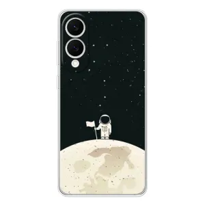 Космические Чехлы для Самсунг Галакси С25 Эдж (VPrint) (На луне)