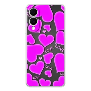 Чехлы для любимой на Самсунг Галакси С25 Эдж (VPrint) (Pink hearts)