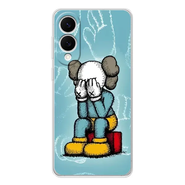 Чехол с принтом «Плач Bearbrick» для Samsung Galaxy S25 Edge