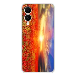 Чехол с картинкой (Стильные) для Самсунг Галакси С25 Эдж - (AlphaPrint) (Поле тюльпанов)