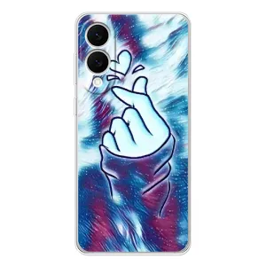 Чехол с принтом для Samsung Galaxy S25 Edge (AlphaPrint - Знак сердечка) (Радужное сердце)