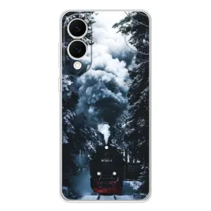 Новогодние, Праздничные Чехлы для Samsung Galaxy S25 Edge - 2024 год (Зимний поезд)
