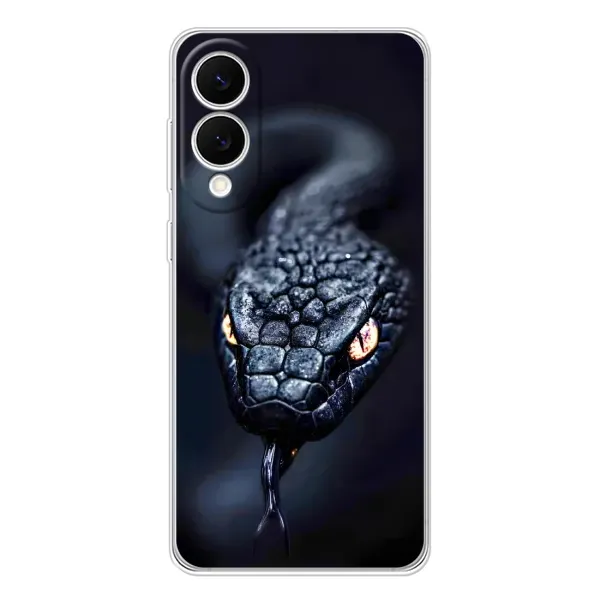 Чехол с принтом «Черная змея» для Samsung Galaxy S25 Edge
