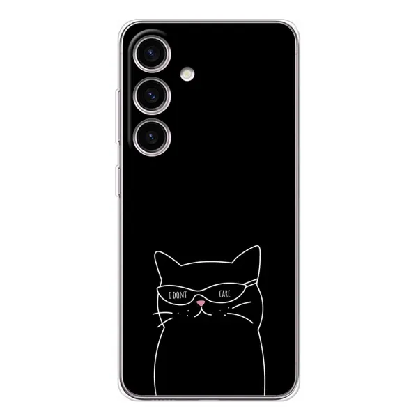 Чохол з принтом «Байдужий кіт» для Samsung Galaxy S25 FE