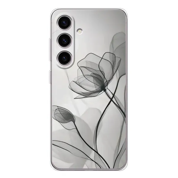 Чехол с принтом «Черные цветы» для Samsung Galaxy S25 FE