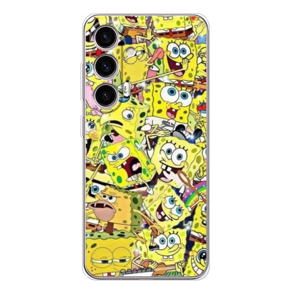 Чехол с принтом «Эмоции Спанч Боба» для Samsung Galaxy S25 FE