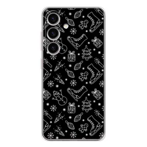 Новогодние, Праздничные Чехлы для Samsung Galaxy S25 FE - 2024 год (Новогодний фон)