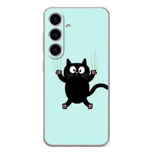 Чохол з принтом для Samsung Galaxy S25 FE (AlphaPrint) Модні коти (Падаючий кіт)