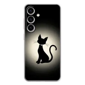 Чохол з принтом для Samsung Galaxy S25 FE (AlphaPrint) Модні коти (Силует котика)