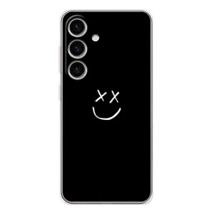 Чехол для Самсунг Гэлакси С25 ФЕ - (AlphaPrint) с печатью (ТОП продаж) (Смайл)