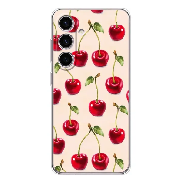 Чохол з принтом «Черешня» для Samsung Galaxy S25 FE