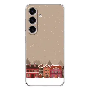 Новогодние, Праздничные Чехлы для Samsung Galaxy S25 FE - 2024 год (Зимний город)