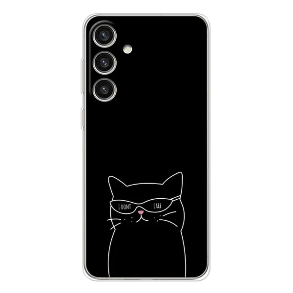 Чохол з принтом «Байдужий кіт» для Samsung Galaxy S25 Plus