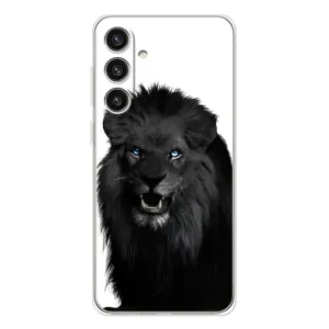Чехлы с картинками животных Samsung Galaxy S25 Plus (Черный ЛЕВ)