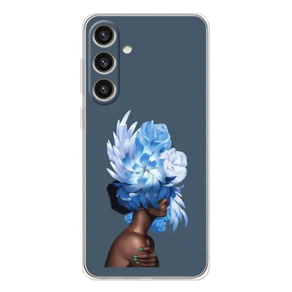 Чехол с принтом «Цветы на голове» для Samsung Galaxy S25 Plus