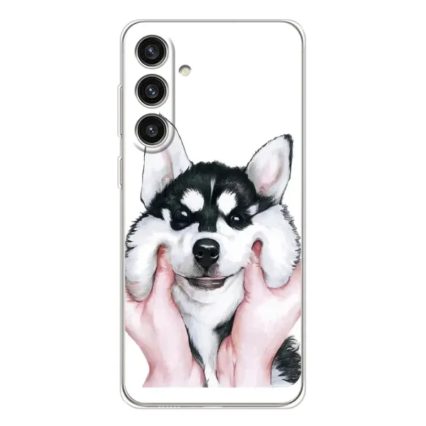 Чехол с принтом «Довольный Хаски» для Samsung Galaxy S25 Plus