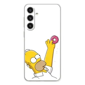 Чjхол з Сімпсонами для Samsung Galaxy S25 Plus (VPrint) (Гомер з пончиком)