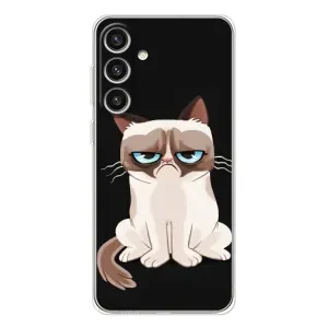 Чехол с принтом для Samsung Galaxy S25 Plus (AlphaPrint) Модные коты (Грустный кот)