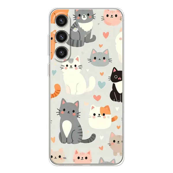 Чохол з принтом «Колаж котів» для Samsung Galaxy S25 Plus