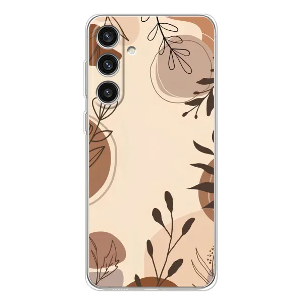 Чехол с принтом «Коричневые цветы» для Samsung Galaxy S25 Plus Чехол с принтом «Коричневые цветы» для Samsung Galaxy S25 Plus