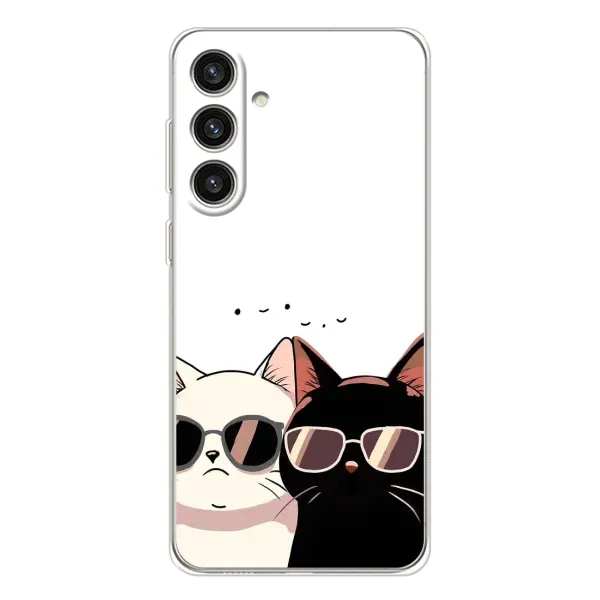 Чохол з принтом «Коти в окулярах» для Samsung Galaxy S25 Plus