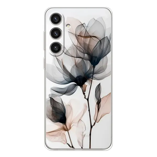 Чехол с принтом «Цветы на белом» для Samsung Galaxy S25 Plus Чехол с принтом «Цветы на белом» для Samsung Galaxy S25 Plus