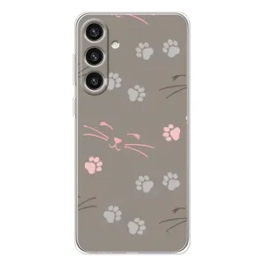 Чехол с рисунком кот на Samsung Galaxy S25 Plus (Лапы и усы)