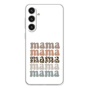 Чехлы для мамы на Samsung Galaxy S25 Plus (Текстовый коллаж мама)