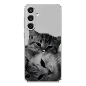 Чехол с рисунком кот на Samsung Galaxy S25 Plus (Пара котов)