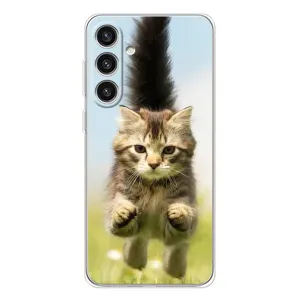 Чехлы с Котиками для Samsung Galaxy S25 Plus (VPrint) (Прыжок кота)