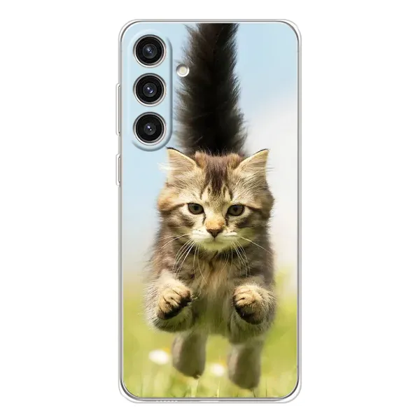 Чехол с принтом «Прыжок кота» для Samsung Galaxy S25 Plus Чехол с принтом «Прыжок кота» для Samsung Galaxy S25 Plus