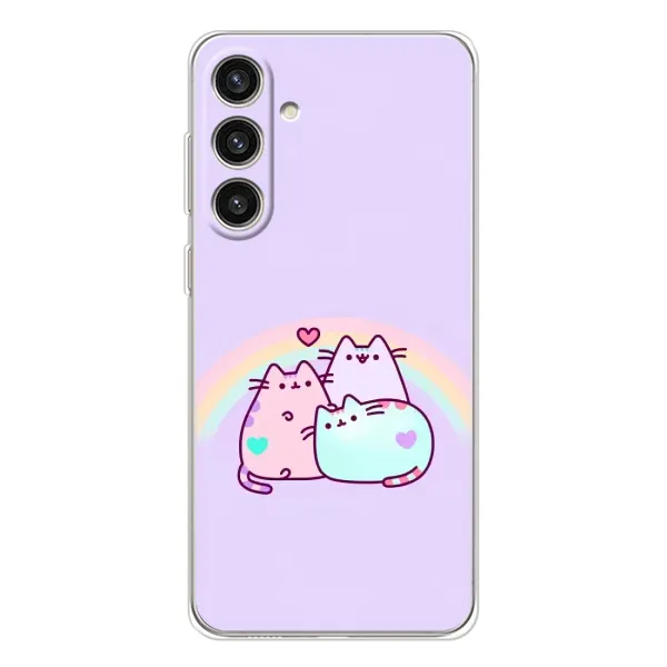 Чехол с принтом «Радужные котики» для Samsung Galaxy S25 Plus