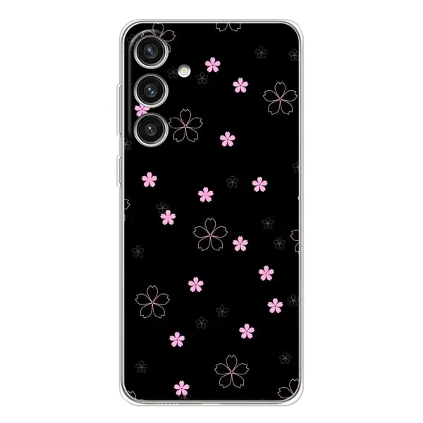 Чехол с принтом «Розовые цветы на черном» для Samsung Galaxy S25 Plus Чехол с принтом «Розовые цветы на черном» для Samsung Galaxy S25 Plus