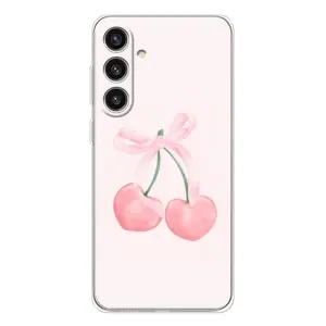 Чохол з розовим принтом для Samsung Galaxy S25 Plus (Рожеві вишні)