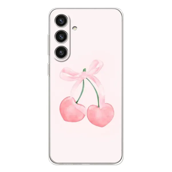 Чехол с принтом «Розовые вишни» для Samsung Galaxy S25 Plus Чехол с принтом «Розовые вишни» для Samsung Galaxy S25 Plus
